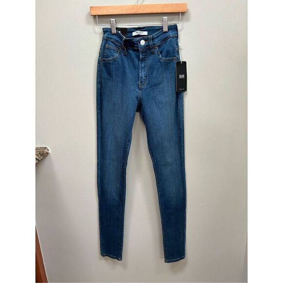 American Bazi NWT 3 juniors dark wash high waist skinny jeans - Picture 1 of 6